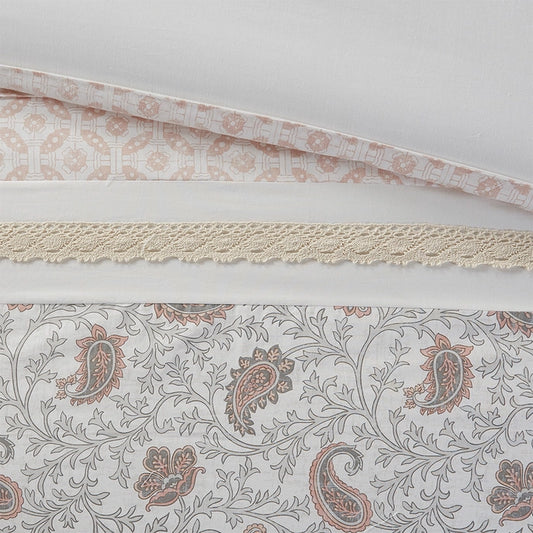 Shabby Chic 9-Piece Comforter Set, Blush