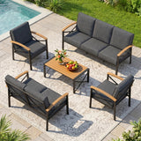 5-Piece Outdoor Conversation Set Patio Chairs with Cushions