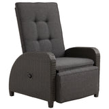 Adjustable Rattan Recliner, Outdoor Lounge Chair