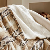 Aztec Printed Velvety Shepra Heated Throw