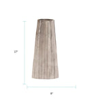 Silver Chiseled Metal Vase