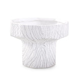 Faux Bois Tall Bowl in a White Washed Polyresin