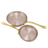 Mauviel M'Heritage M'150 B 2-Piece  Copper Frying Pan Set With Brass Handles