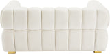 Gwen Velvet Loveseat - Luxurious Comfort & Contemporary Style with Tufting and Custom Legs Options