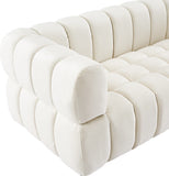 Gwen Velvet Sofa - Luxurious Comfort with Deep Biscuit Tufting & Custom Gold or Chrome Legs