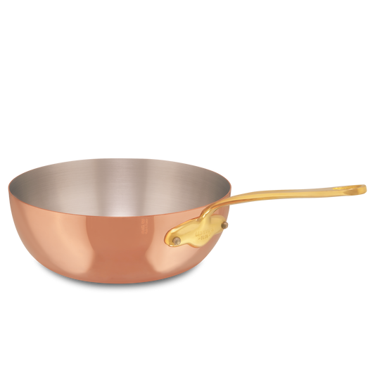 Mauviel M'Heritage M'150 B Copper Chef Pan With Brass Handle