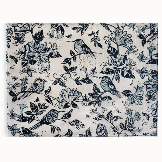 French Home Set of 4 Honeysuckle Placemats - Indigo