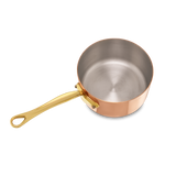 Mauviel M'Heritage M'150 B Copper Sauce Pan With Lid, Brass Handle