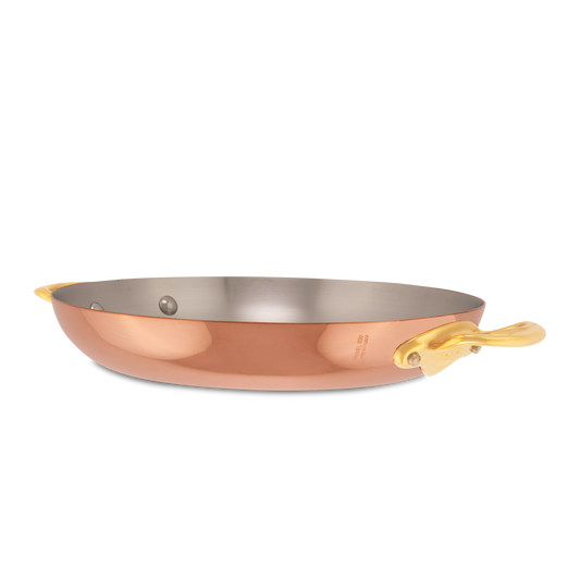 Mauviel M'Heritage M'150 B 2-Piece Copper Round Pan Set With Brass Handles