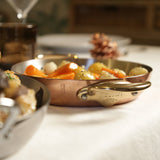 Mauviel M'Heritage M'150 B 2-Piece Copper Round Pan Set With Brass Handles