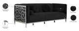 Opal Contemporary Sofa with Chrome Stainless Steel Accents – Plush Comfort for Stylish Living Spaces
