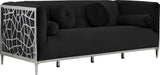 Opal Contemporary Sofa with Chrome Stainless Steel Accents – Plush Comfort for Stylish Living Spaces