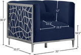 Opal Contemporary Chair – Luxurious Velvet Upholstered Seating with Chrome Stainless Steel Design
