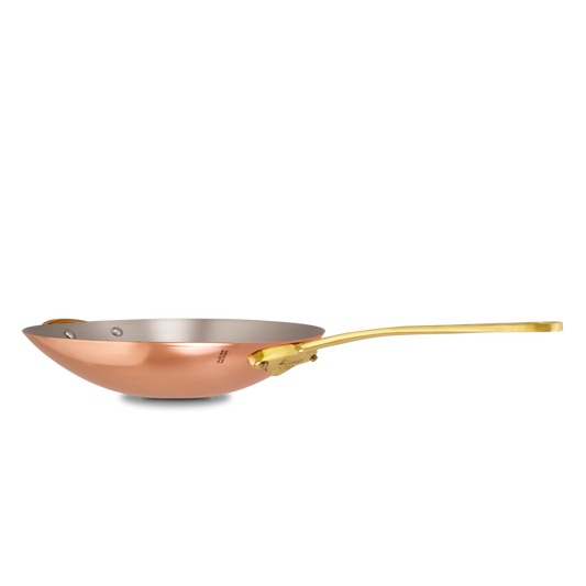 Mauviel M'Heritage M'150 B Copper Wok With Brass Handle, 11.8-In