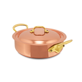 Mauviel M'Heritage M'150 B Copper Rondeau With Lid and Brass Handles