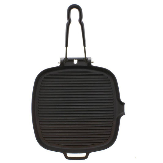 Chasseur French Cast Iron Square Grill with Folding Handle