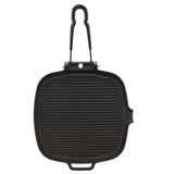 Chasseur French Cast Iron Square Grill with Folding Handle