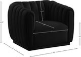 Dixie Velvet Modern Lounge Chair - Elegant Deep Channel Tufting for Stylish Living Room Comfort