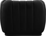 Dixie Velvet Modern Lounge Chair - Elegant Deep Channel Tufting for Stylish Living Room Comfort