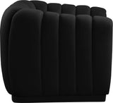 Dixie Velvet Modern Lounge Chair - Elegant Deep Channel Tufting for Stylish Living Room Comfort