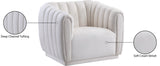 Dixie Velvet Modern Lounge Chair - Elegant Deep Channel Tufting for Stylish Living Room Comfort