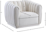 Dixie Velvet Modern Lounge Chair - Elegant Deep Channel Tufting for Stylish Living Room Comfort