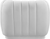 Dixie Velvet Modern Lounge Chair - Elegant Deep Channel Tufting for Stylish Living Room Comfort