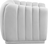 Dixie Velvet Modern Lounge Chair - Elegant Deep Channel Tufting for Stylish Living Room Comfort
