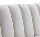Dixie Velvet Modern Lounge Chair - Elegant Deep Channel Tufting for Stylish Living Room Comfort