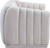 Dixie Velvet Loveseat: Elegant Contemporary Design with Deep Channel Tufting for Stylish Comfort