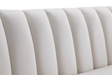 Dixie Velvet Loveseat: Elegant Contemporary Design with Deep Channel Tufting for Stylish Comfort
