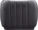 Dixie Velvet Modern Lounge Chair - Elegant Deep Channel Tufting for Stylish Living Room Comfort