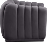 Dixie Velvet Modern Lounge Chair - Elegant Deep Channel Tufting for Stylish Living Room Comfort