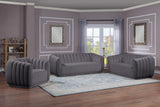 Dixie Velvet Modern Lounge Chair - Elegant Deep Channel Tufting for Stylish Living Room Comfort