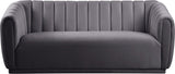 Dixie Velvet Sofa - Chic Contemporary Design with Deep Channel Tufting for Elegant Living Spaces