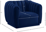 Dixie Velvet Modern Lounge Chair - Elegant Deep Channel Tufting for Stylish Living Room Comfort