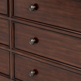 70"W 6-Drawer Large Spindle Wood Dresser, Morocco Brown *
