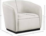 Mylah Chair – Luxurious Polyester Fabric Accent Chair with Black Solid Wood Base for Cozy Spaces