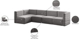 Quincy Velvet Modular Sectional Sofa - Modern Elegance with Cloud-Like Comfort & Stylish Design
