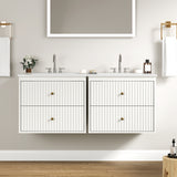 24'' Bathroom Vanity with Sink, 2 Fluted Drawers
