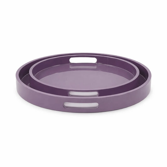 Saint Tropez Round Tray Set of 2 - Cherry