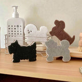 Cute Dog Shape Kitchen Cleaning Sponge Set 4pcs