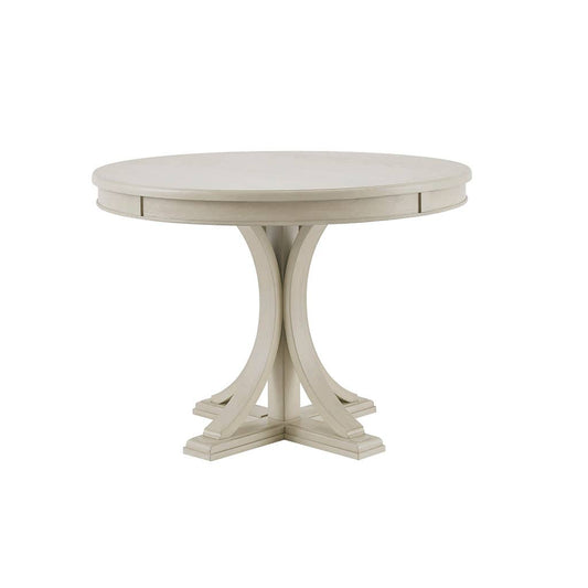 Antique Cream Framhouse Round Dining Table Seats 4 *