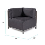 Axis Corner Chair Regency Gray Titanium Frame