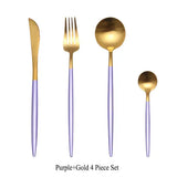 Mixora 304 Stainless Steel Gold Cutlery Set