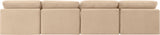 Indulge - Velvet 4 Seat Modular Armless Sofa