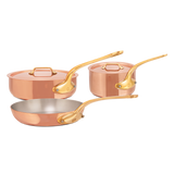 Mauviel M'Heritage M'200 B 5-Piece Copper Cookware Set With Brass Handles