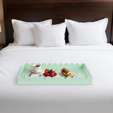 Rectangle Scalloped Riviera Tray - Sage Green