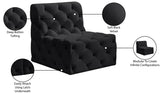 Tuft Contemporary Armless Chair with Deep Button Tufting for Modern and Stylish Living Spaces