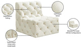 Tuft Contemporary Armless Chair with Deep Button Tufting for Modern and Stylish Living Spaces